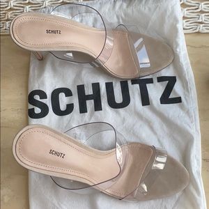 Women's Ariella Clear Strap High-Heel Slide Sandal